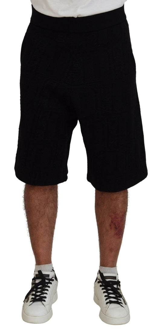 Dsquared�� Black Solid Pull On Men Casual Bermuda Men's Shorts (Pre-Owned)
