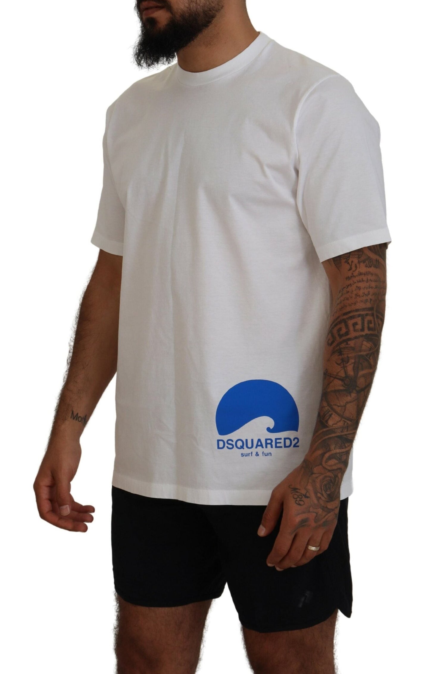 Dsquared�� White Cotton Short Sleeves Crewneck Men's T-shirt (Pre-Owned)