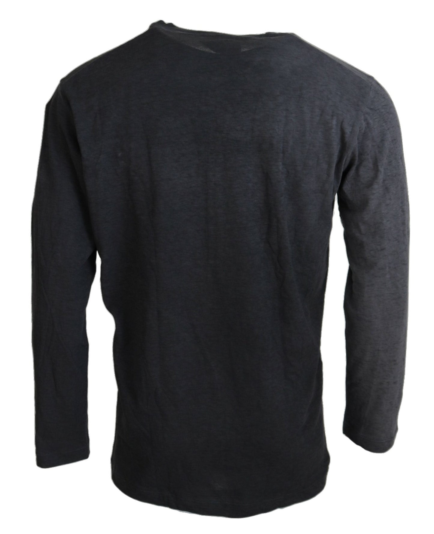 Dsquared�� Black Cotton Linen Long Sleeves Pullover Men's Sweater