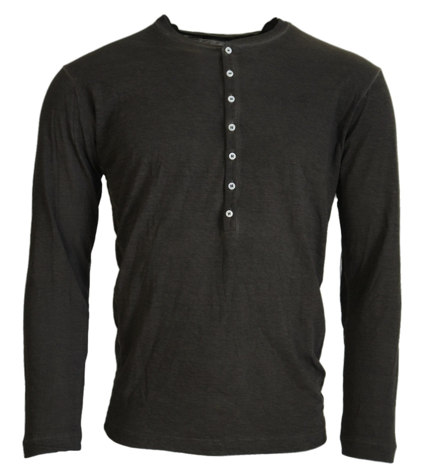Dsquared�� Gray Cotton Linen Long Sleeves Pullover Men's Sweater