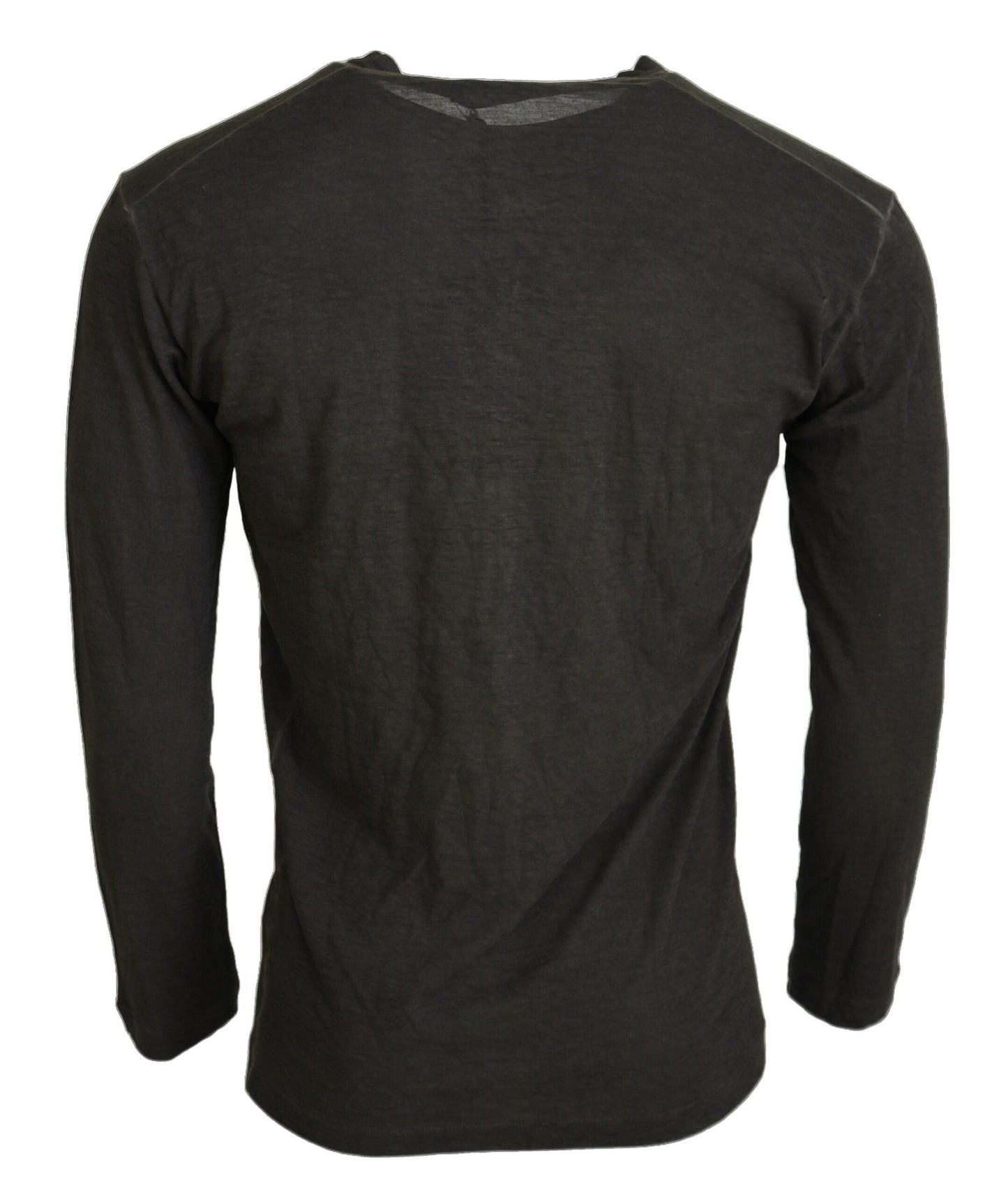 Dsquared�� Gray Cotton Linen Long Sleeves Pullover Men's Sweater