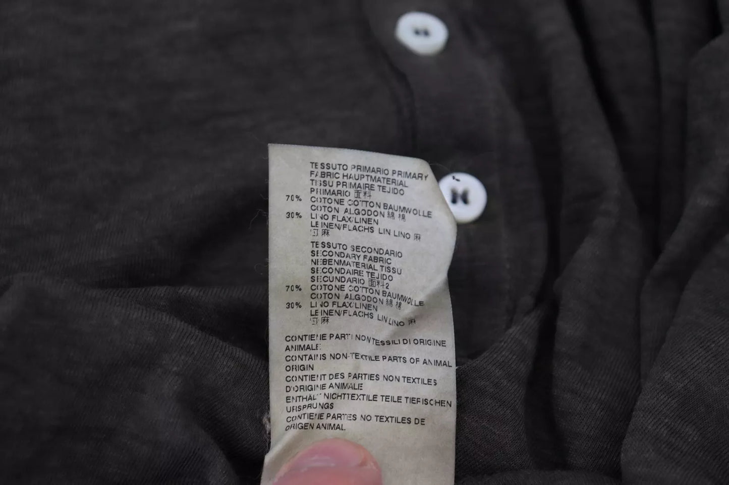 Dsquared�� Gray Cotton Linen Long Sleeves Pullover Men's Sweater
