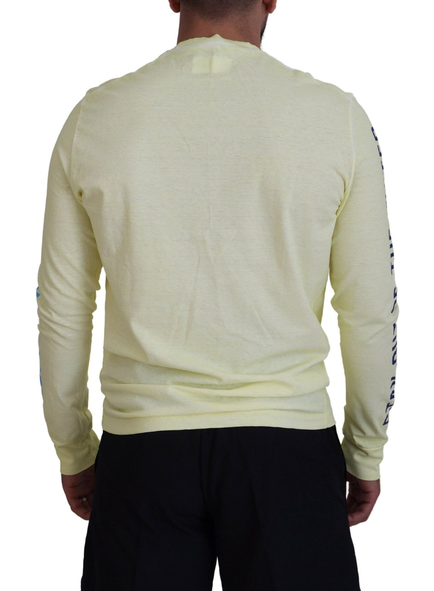 Dsquared�� Yellow Colorful Print Long Sleeves Top Men's T-shirt (Pre-Owned)