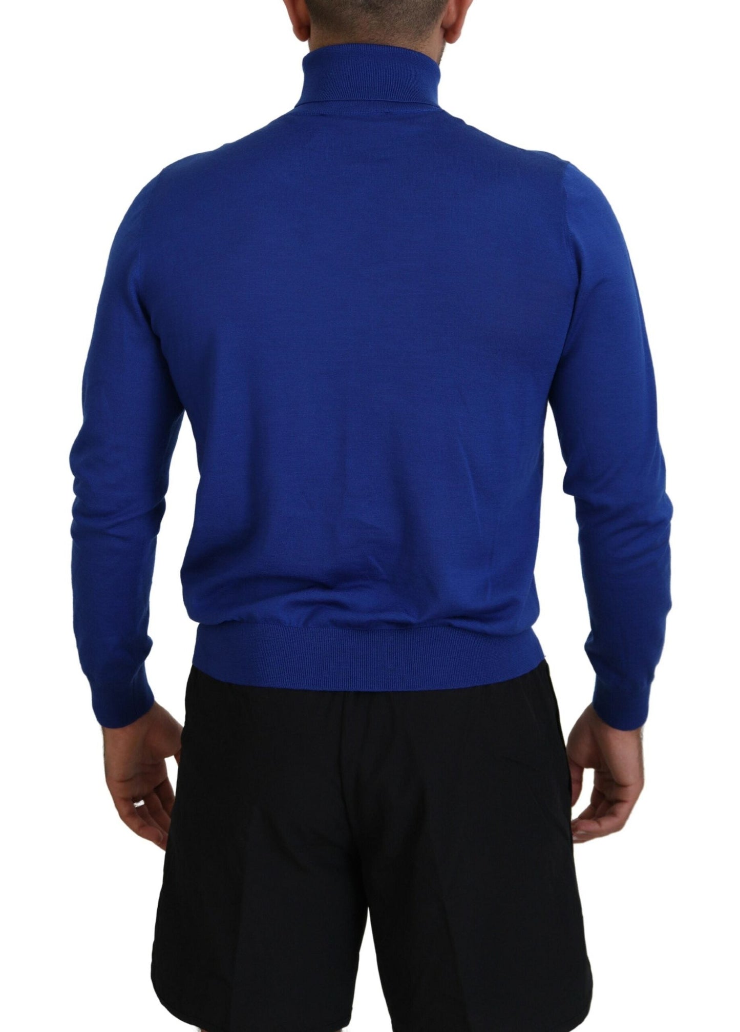 Dsquared�� Blue Logo Print Long Sleeves Turtle Neck Men's Sweater (Pre-Owned)