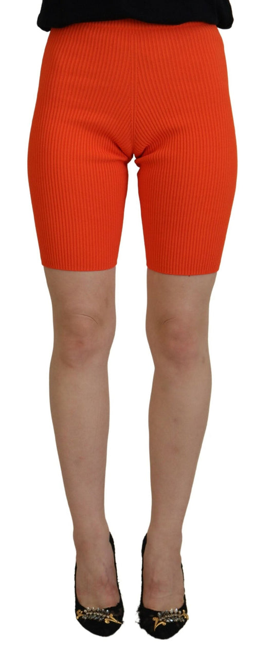 Dsquared�� Orange Viscose Mid Waist Slim Fit Bermuda Women's Shorts (Pre-Owned)