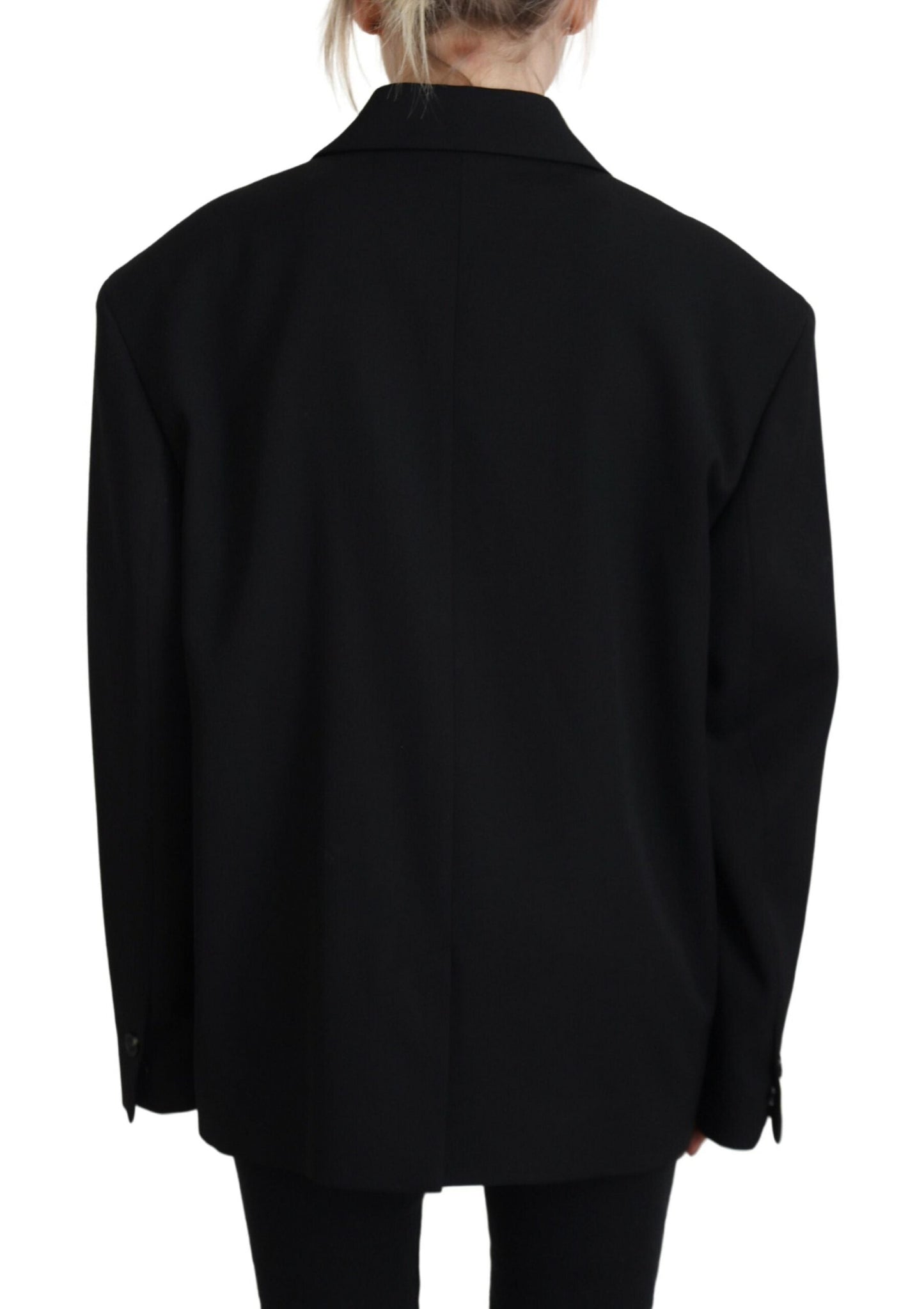 Dsquared�� Black Double Breasted Coat Blazer Women's Jacket (Pre-Owned)