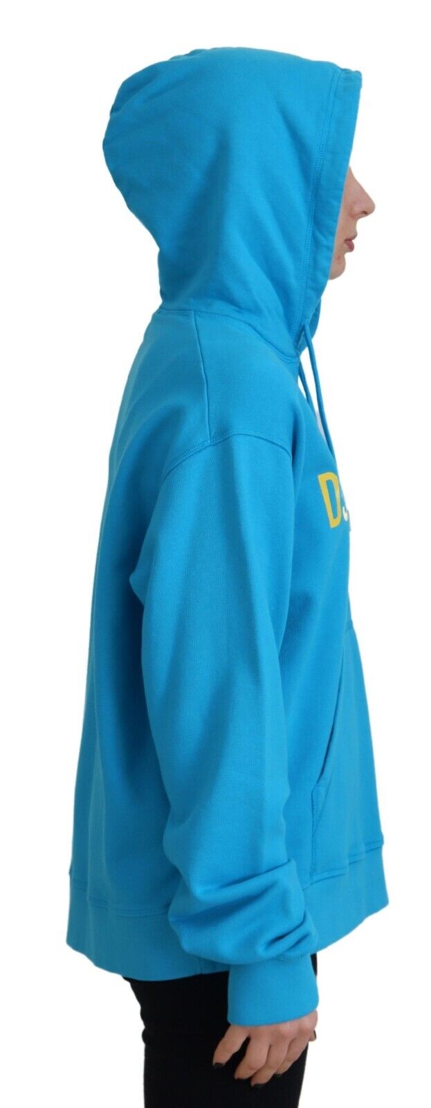 Dsquared�� Blue Logo Print Cotton Hoodie Sweatshirt Women's Sweater (Pre-Owned)