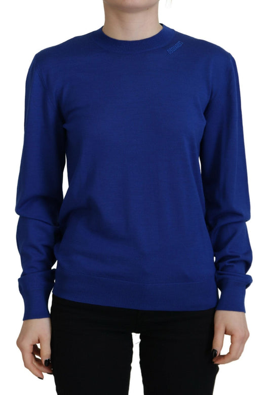Dsquared�� Blue Long Sleeve Crew Neck Casual Women's Sweater (Pre-Owned)
