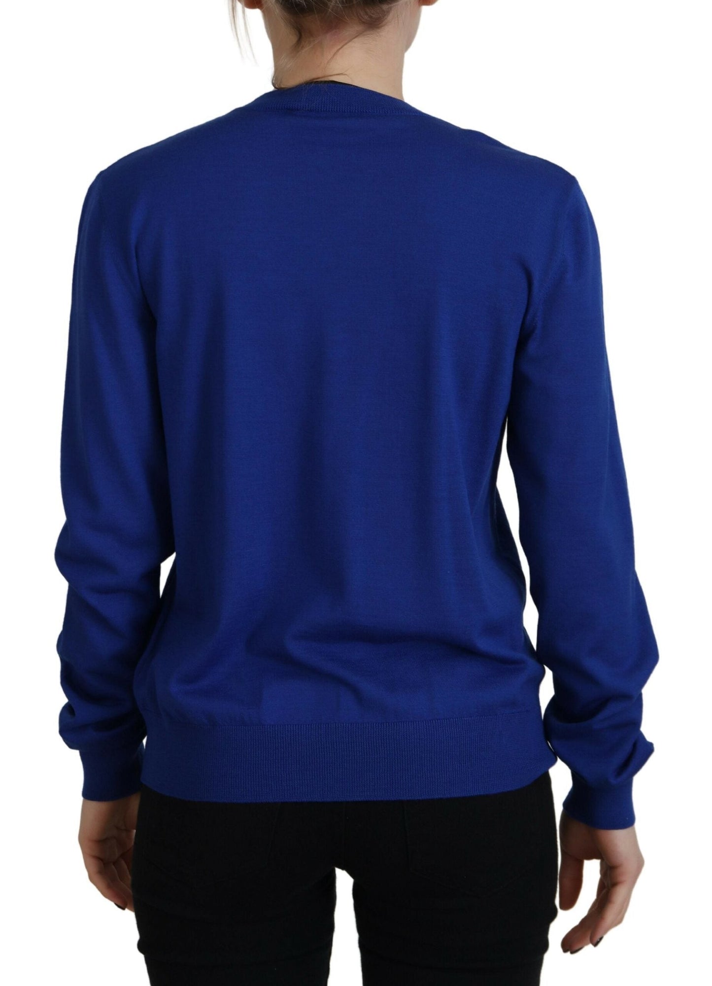 Dsquared�� Blue Long Sleeve Crew Neck Casual Women's Sweater (Pre-Owned)