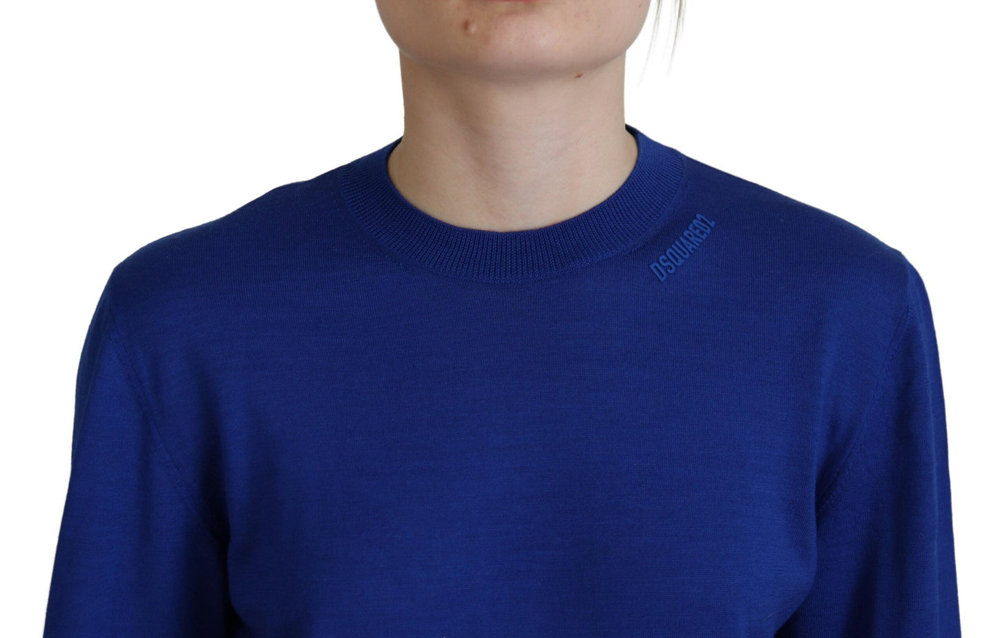 Dsquared�� Blue Long Sleeve Crew Neck Casual Women's Sweater (Pre-Owned)
