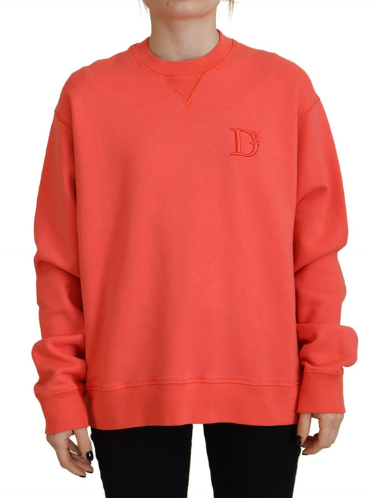 Dsquared�� Pink Logo Embroidery Women Long Sleeve Women's Sweater (Pre-Owned)