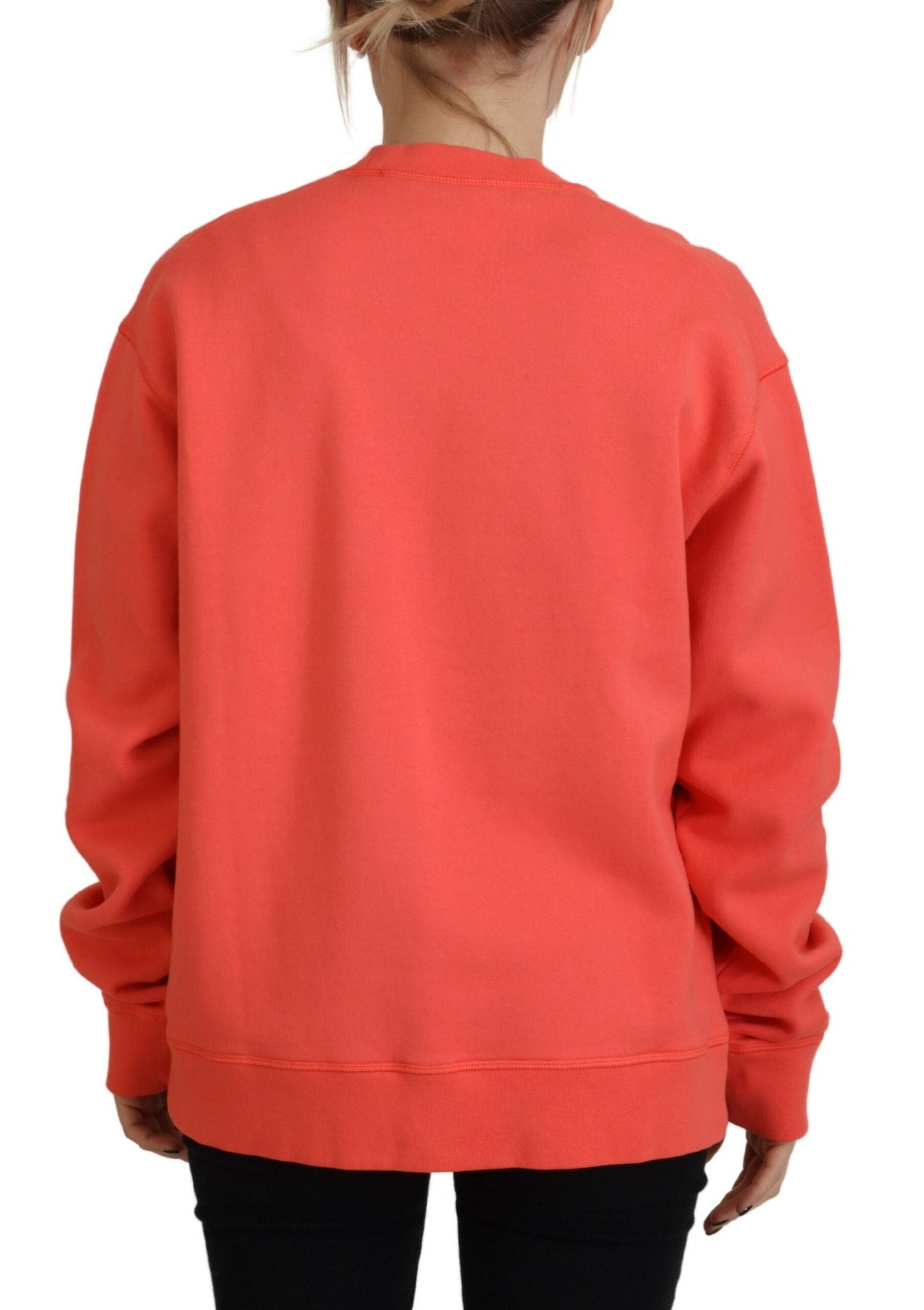 Dsquared�� Pink Logo Embroidery Women Long Sleeve Women's Sweater (Pre-Owned)