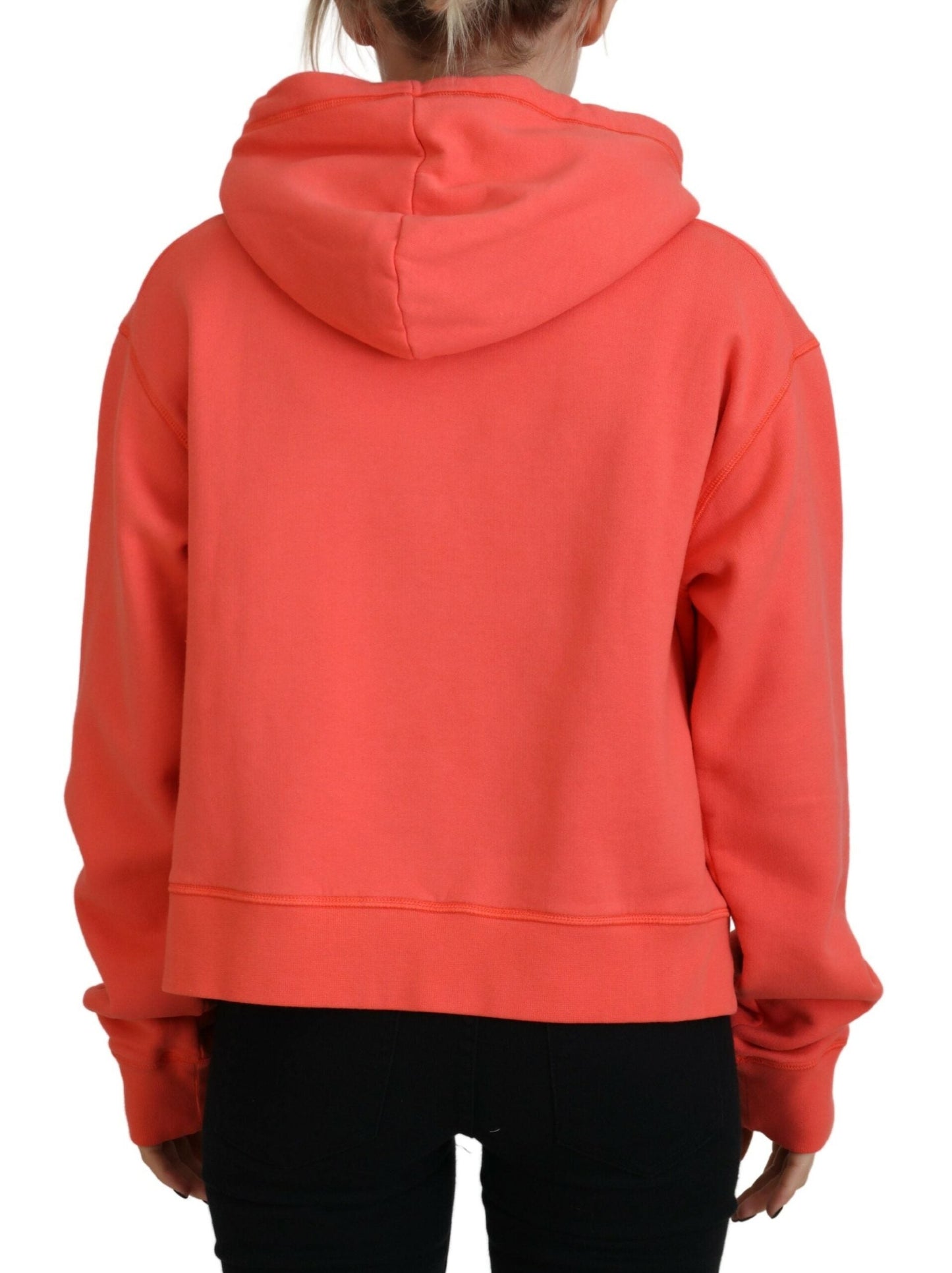 Dsquared�� Pink Logo Print Cotton Hoodie Sweatshirt Women's Sweater (Pre-Owned)