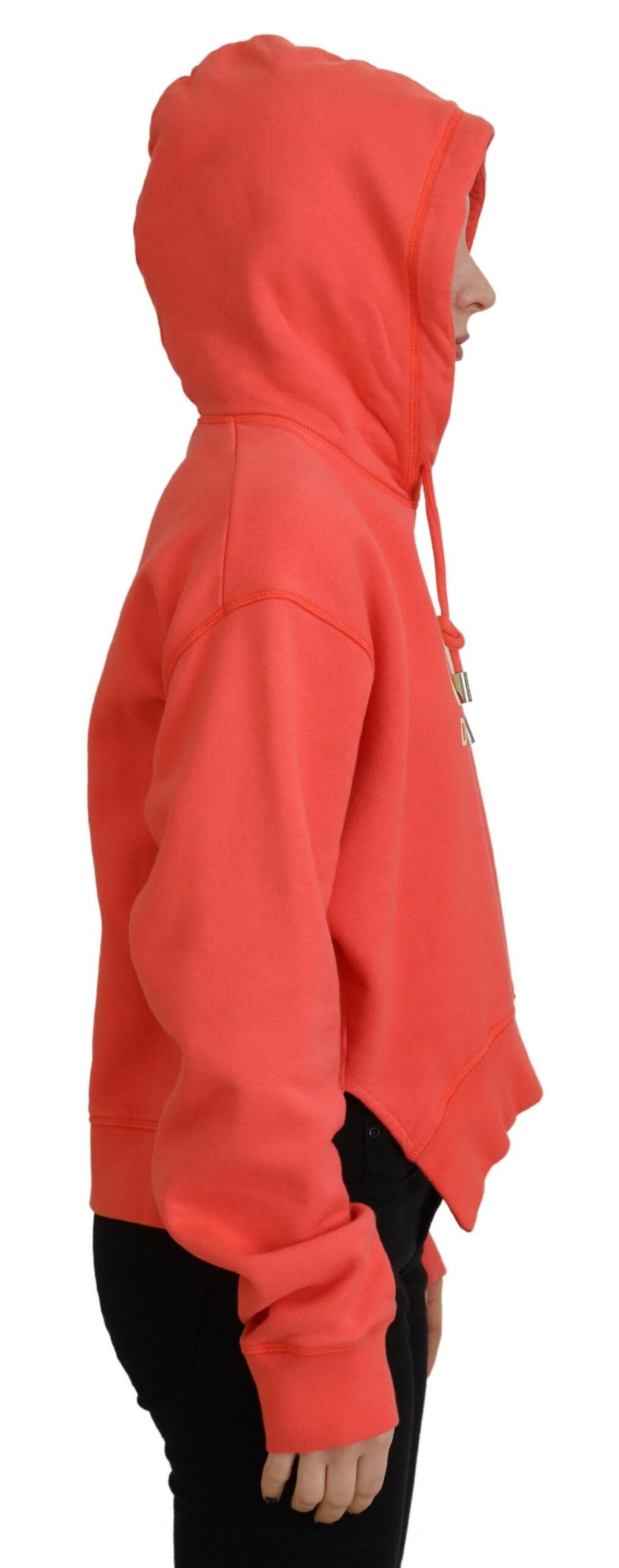 Dsquared�� Pink Logo Print Cotton Hoodie Sweatshirt Women's Sweater (Pre-Owned)