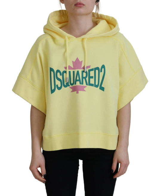 Dsquared�� Yellow Logo Print Cotton Hoodie Sweatshirt Women's Sweater (Pre-Owned)