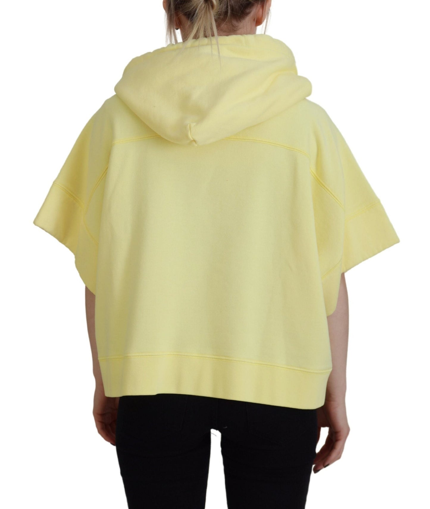 Dsquared�� Yellow Logo Print Cotton Hoodie Sweatshirt Women's Sweater (Pre-Owned)