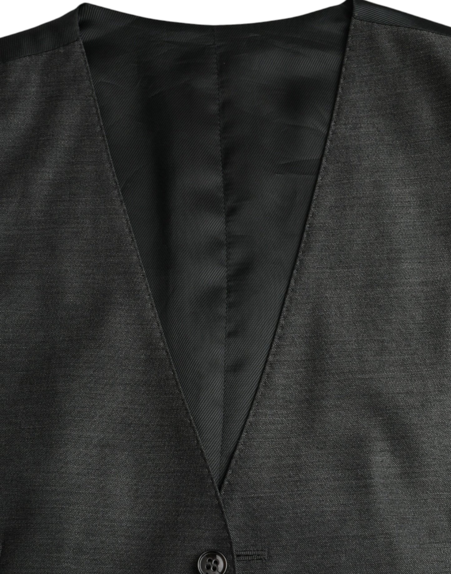 Dolce & Gabbana Gray Wool Formal Dress Waistcoat Men's Vest