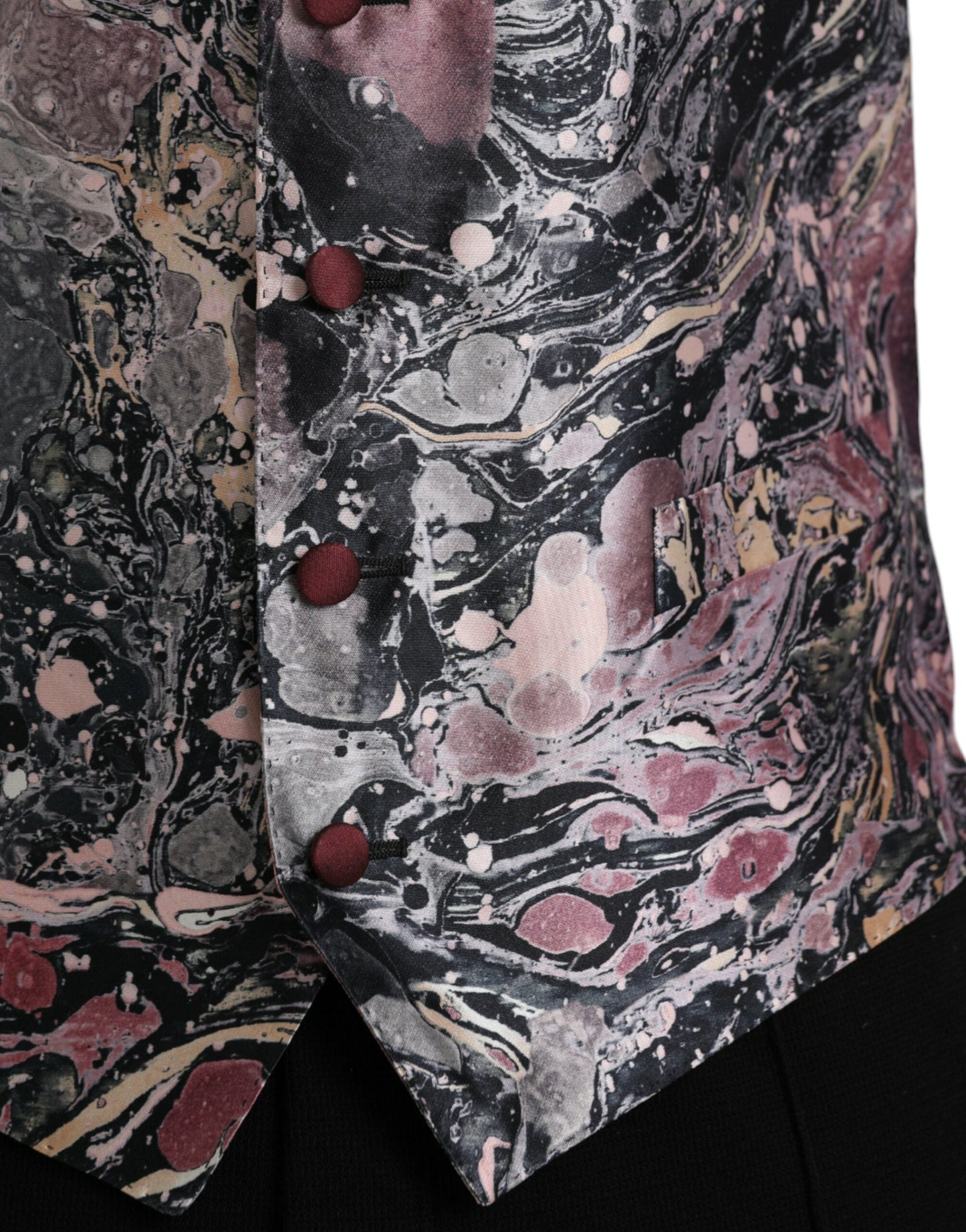 Dolce & Gabbana Multicolor Galaxy Silk Waistcoat Formal Men's Vest