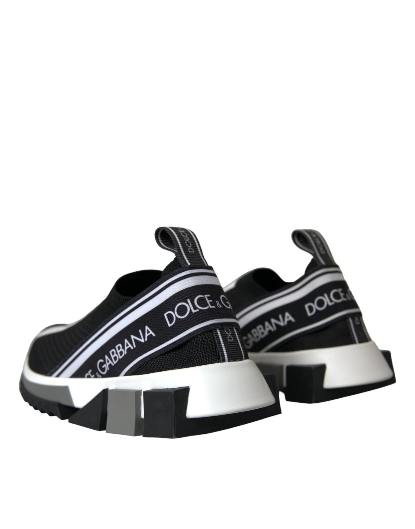 Dolce & Gabbana Black White Slip On Sorrento Sneakers Women's Shoes (Pre-Owned)