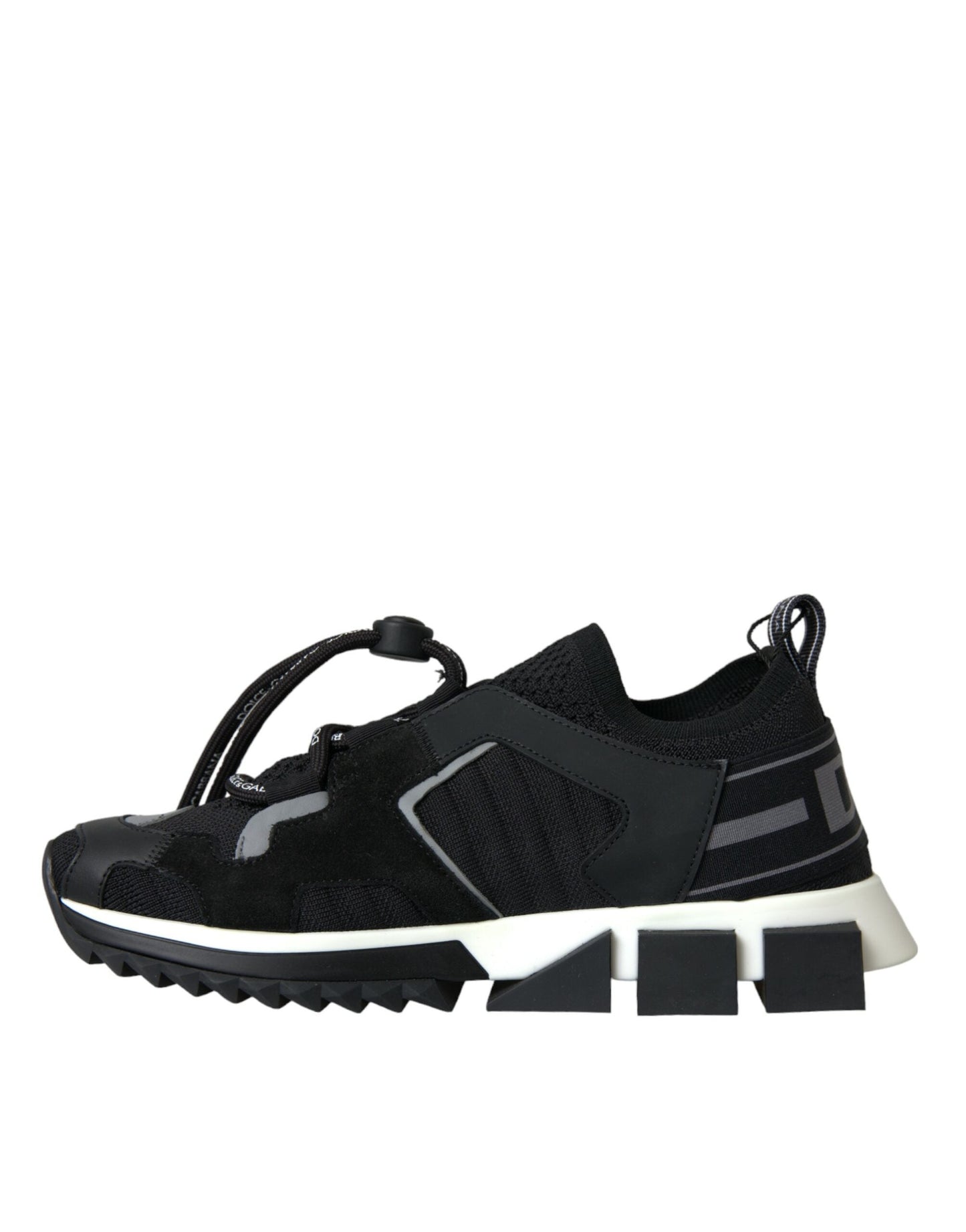 Dolce & Gabbana Black Mesh Sorrento Trekking Sneakers Women's Shoes