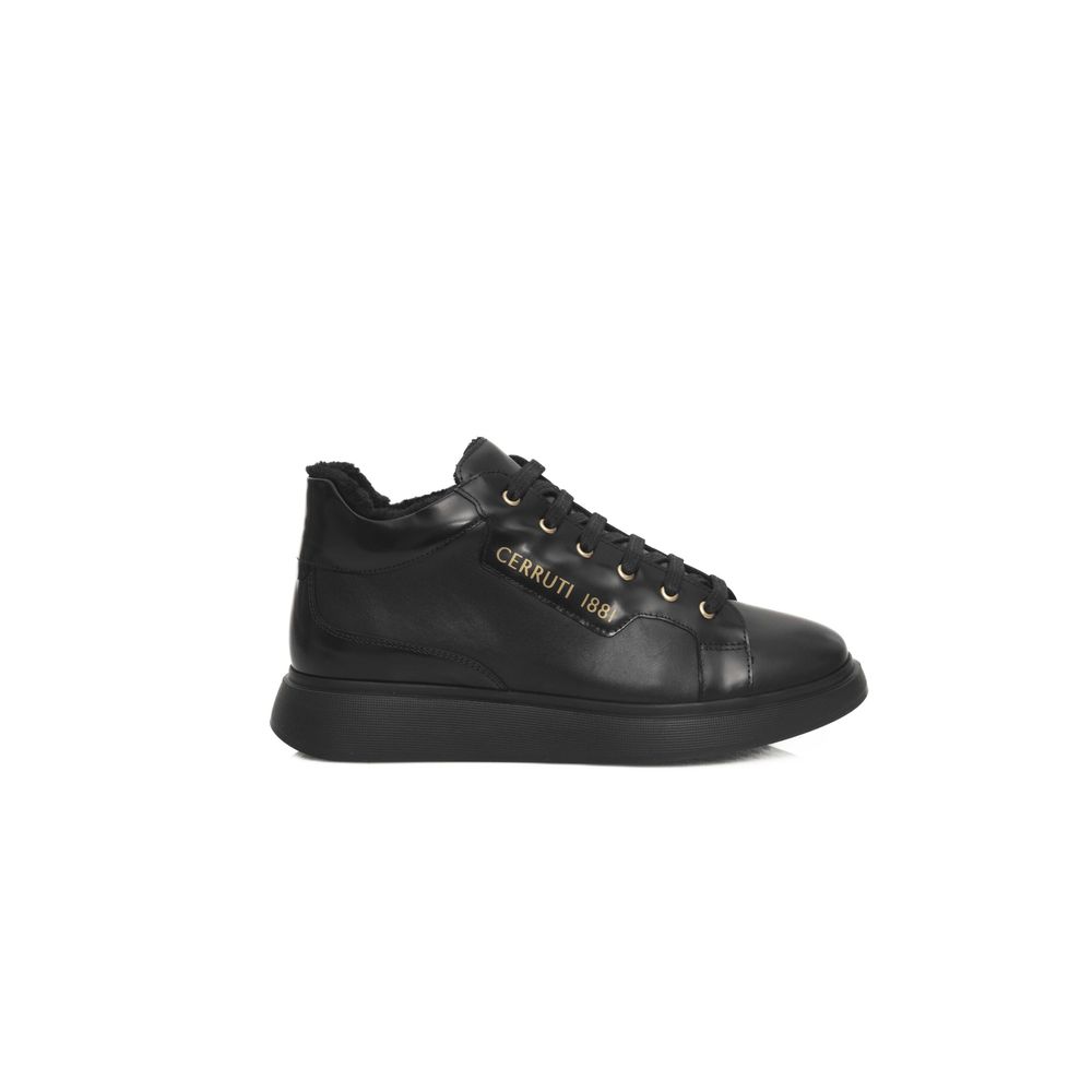 Cerruti 1881 Black Leather Women Women's Sneaker