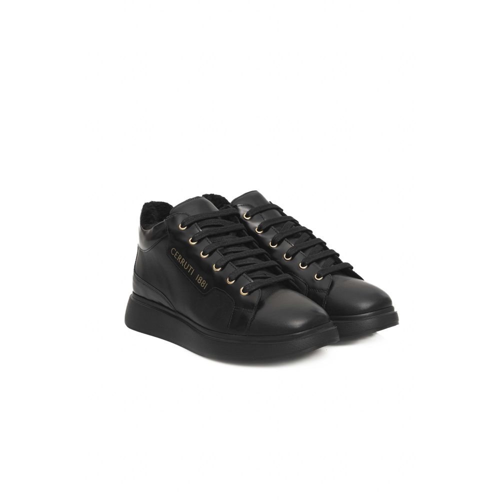 Cerruti 1881 Black Leather Women Women's Sneaker