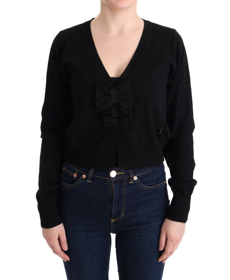 MARGHI LO' Black Wool Blouse Women's Sweater