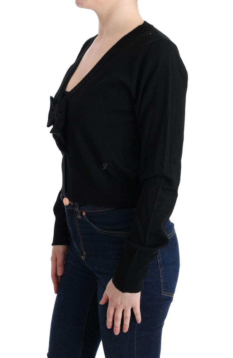 MARGHI LO' Black Wool Blouse Women's Sweater