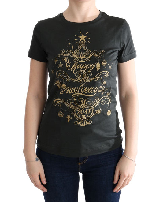 Dolce & Gabbana Green Cotton 2017 Motive Women's T-Shirt