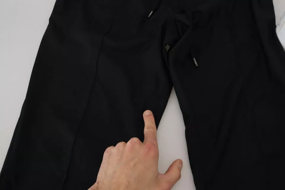 Dolce & Gabbana Black Jogger Jogging Wool Men's Pants (Pre-Owned)