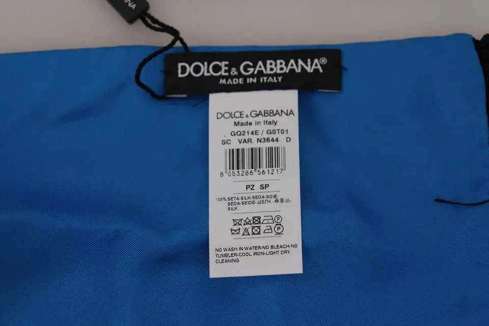Dolce & Gabbana Royal Blue Men's Neck Wrap Shawl Silk Men's Scarf (Pre-Owned)