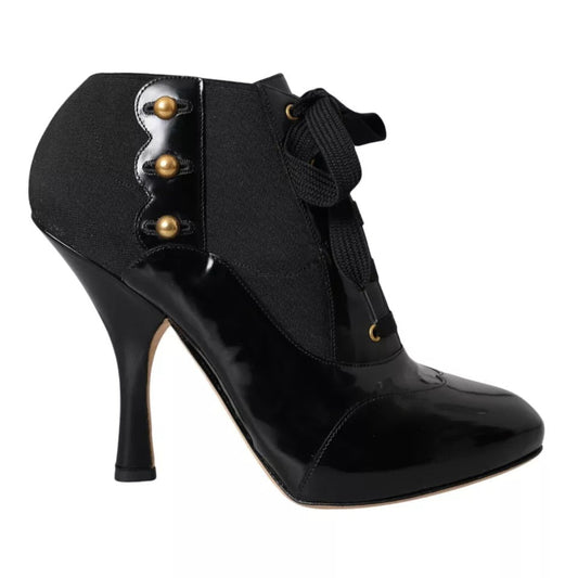 Dolce & Gabbana Black Jersey Stretch Ankle Boots Women's Shoes (Pre-Owned)