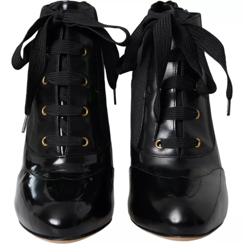 Dolce & Gabbana Black Jersey Stretch Ankle Boots Women's Shoes (Pre-Owned)