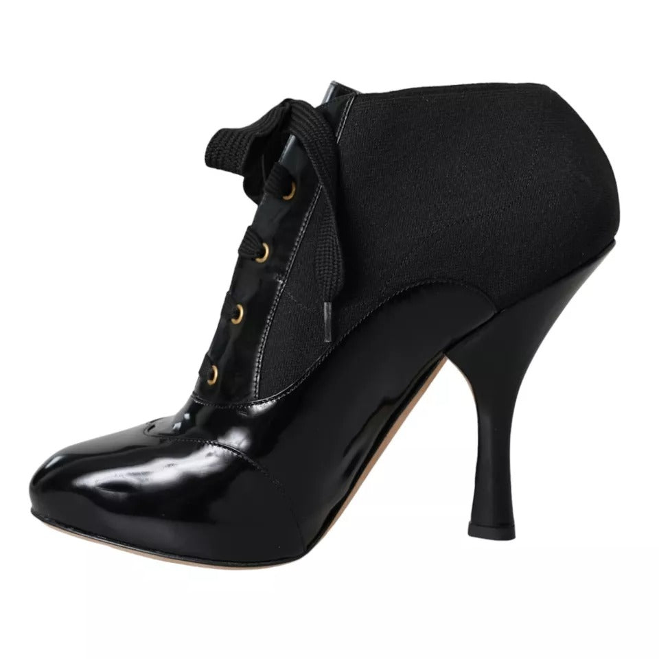 Dolce & Gabbana Black Jersey Stretch Ankle Boots Women's Shoes (Pre-Owned)