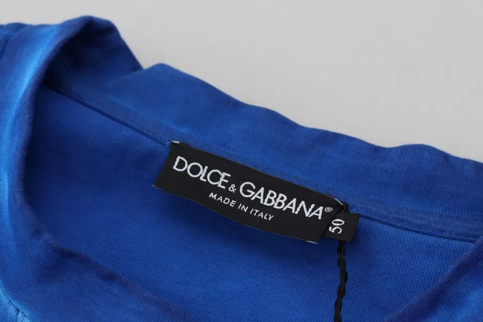 Dolce & Gabbana Blue DGWAY Cotton Crewneck Pullover Men's Sweater (Pre-Owned)
