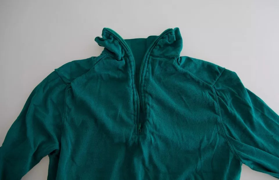 Dolce & Gabbana Dark Green Turtleneck Cropped Pullover Women's Sweater (Pre-Owned)