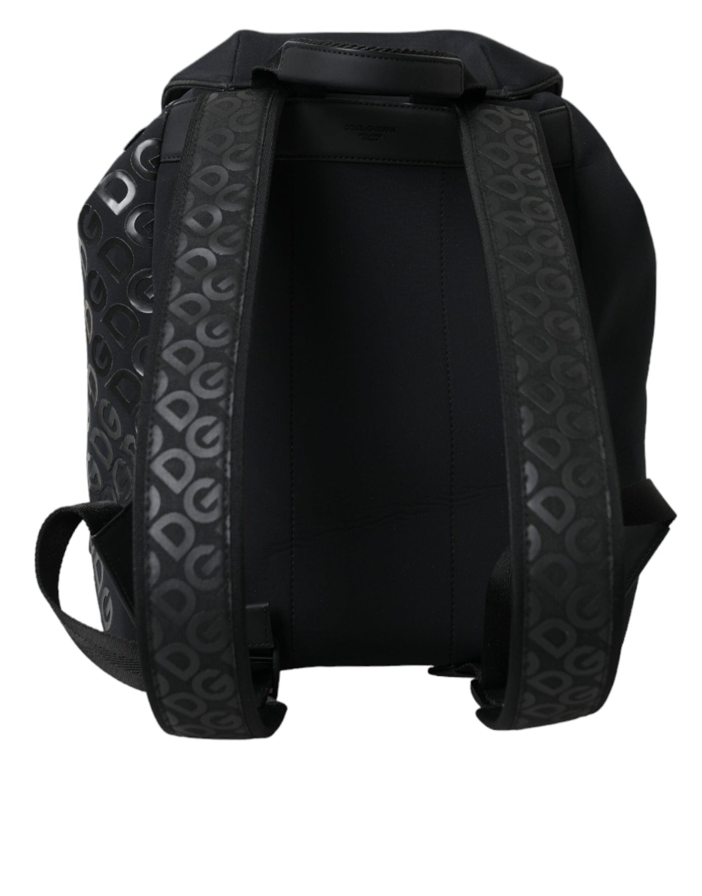 Dolce & Gabbana Black Neoprene Nylon DG Logo School Backpack Men's Bag (Pre-Owned)