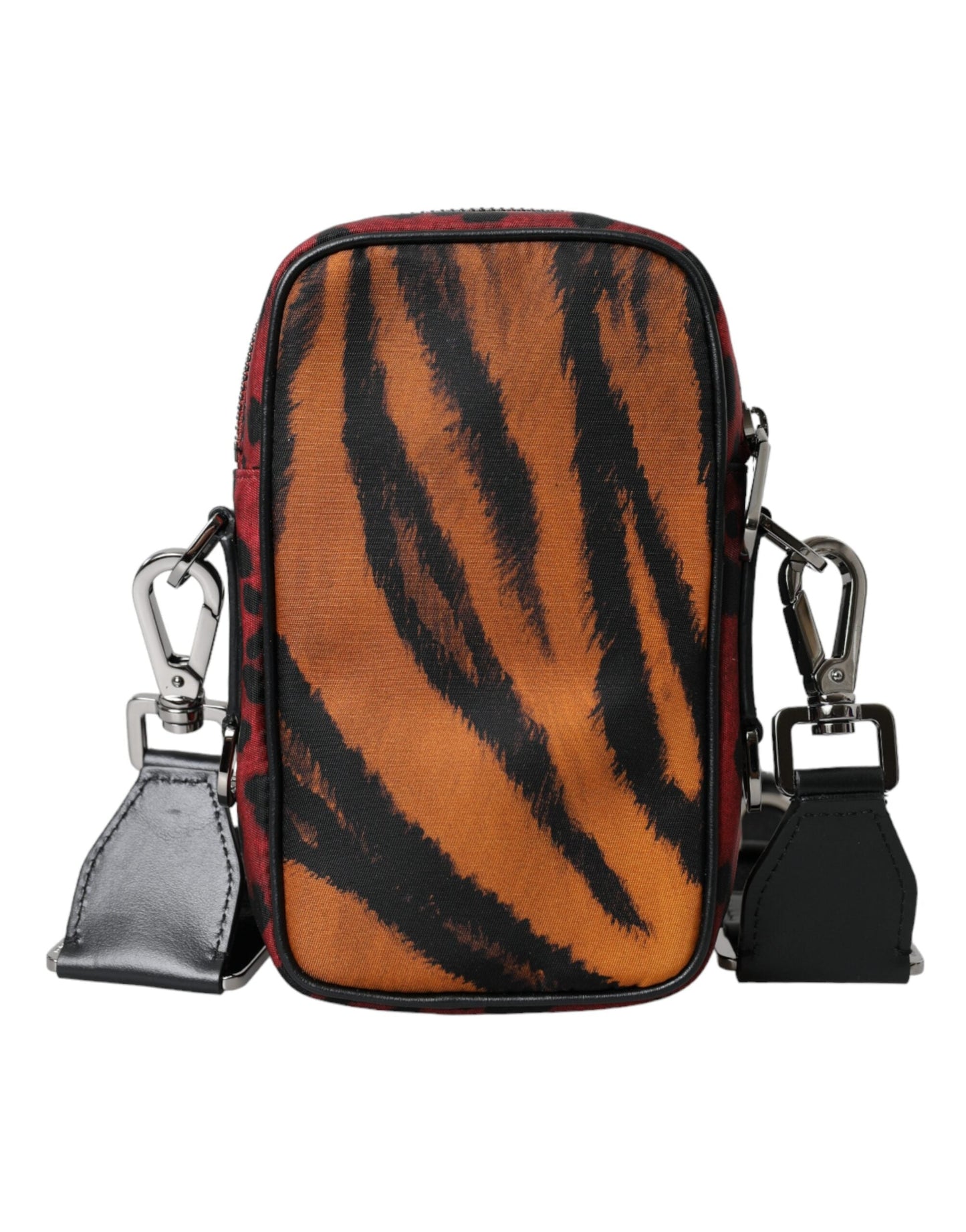 Dolce & Gabbana Multicolor Tiger Print Nylon Logo Cross Body Men's Bag
