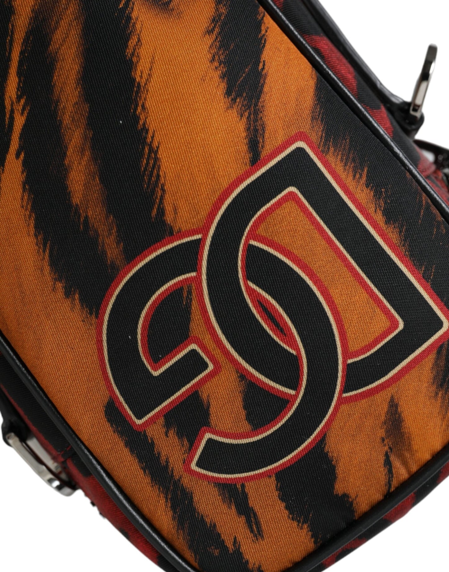 Dolce & Gabbana Multicolor Tiger Print Nylon Logo Cross Body Men's Bag