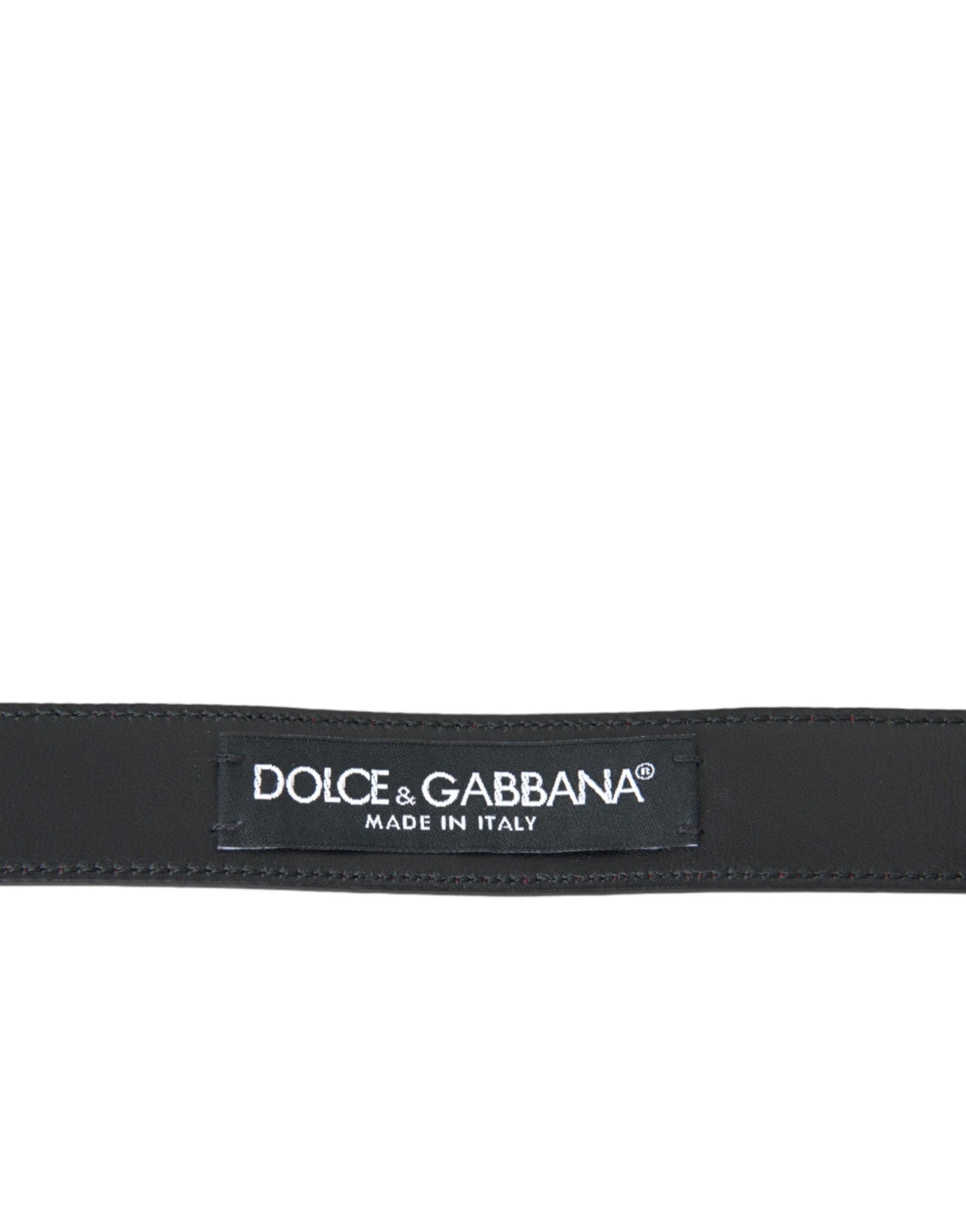 Dolce & Gabbana Red Leather Silver Metal Buckle Belt Men's Men
