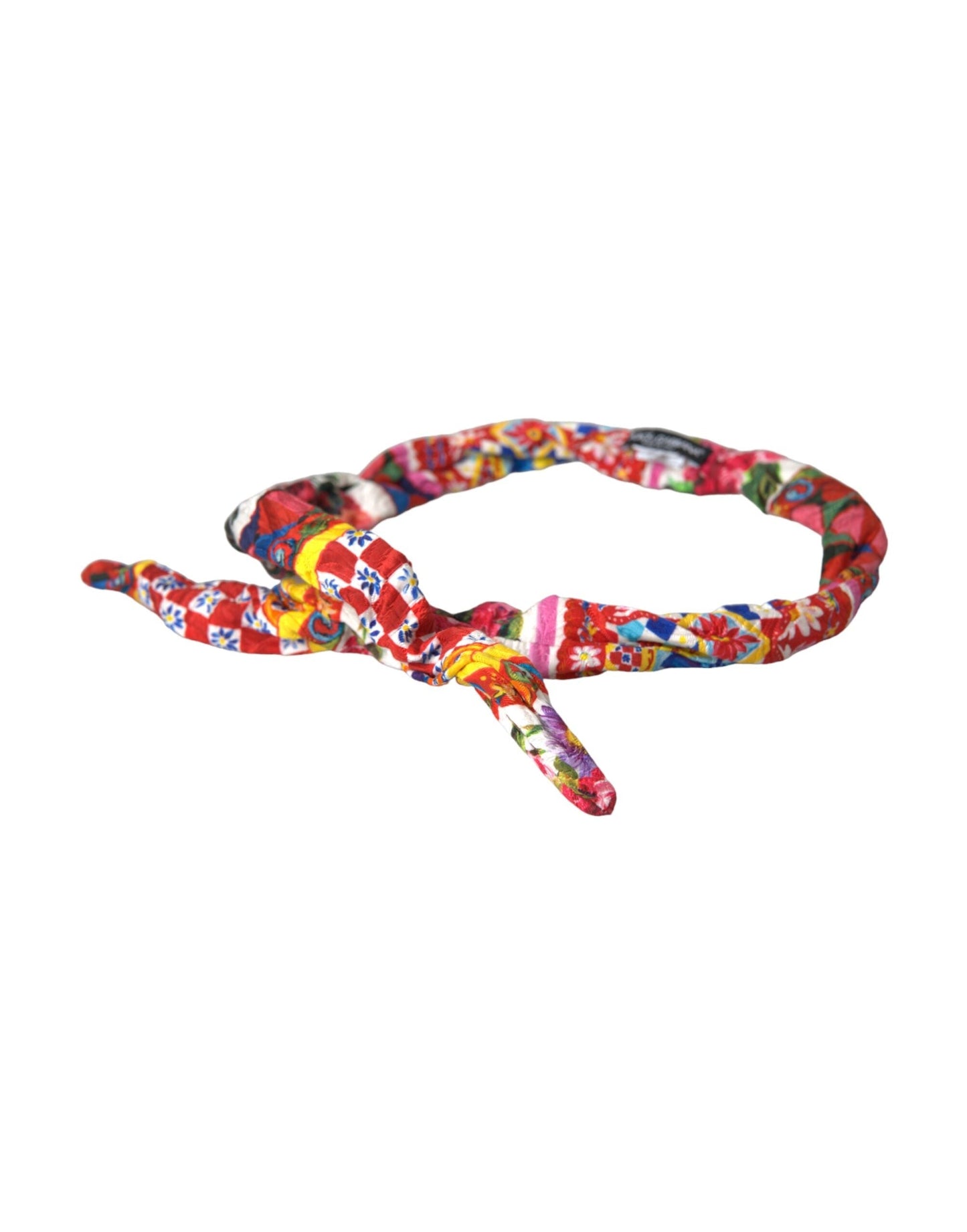 Dolce & Gabbana Multicolor Carretto Print Waist Women's Belt