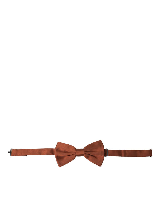 Dolce & Gabbana Brown Silk Adjustable Neck Men Bow Men's Tie