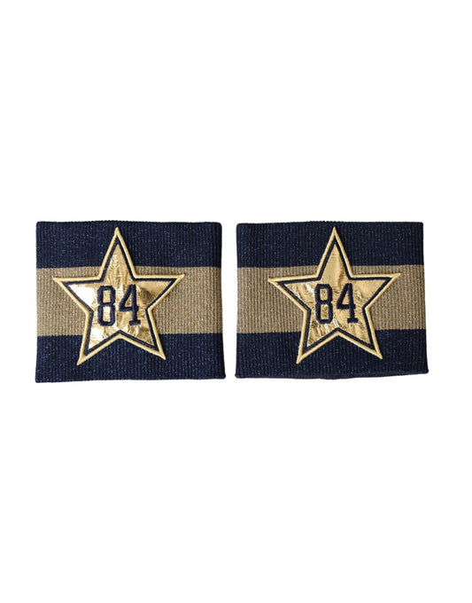 Dolce & Gabbana Black Gold Logo Star 84 Viscose Men's Wristband