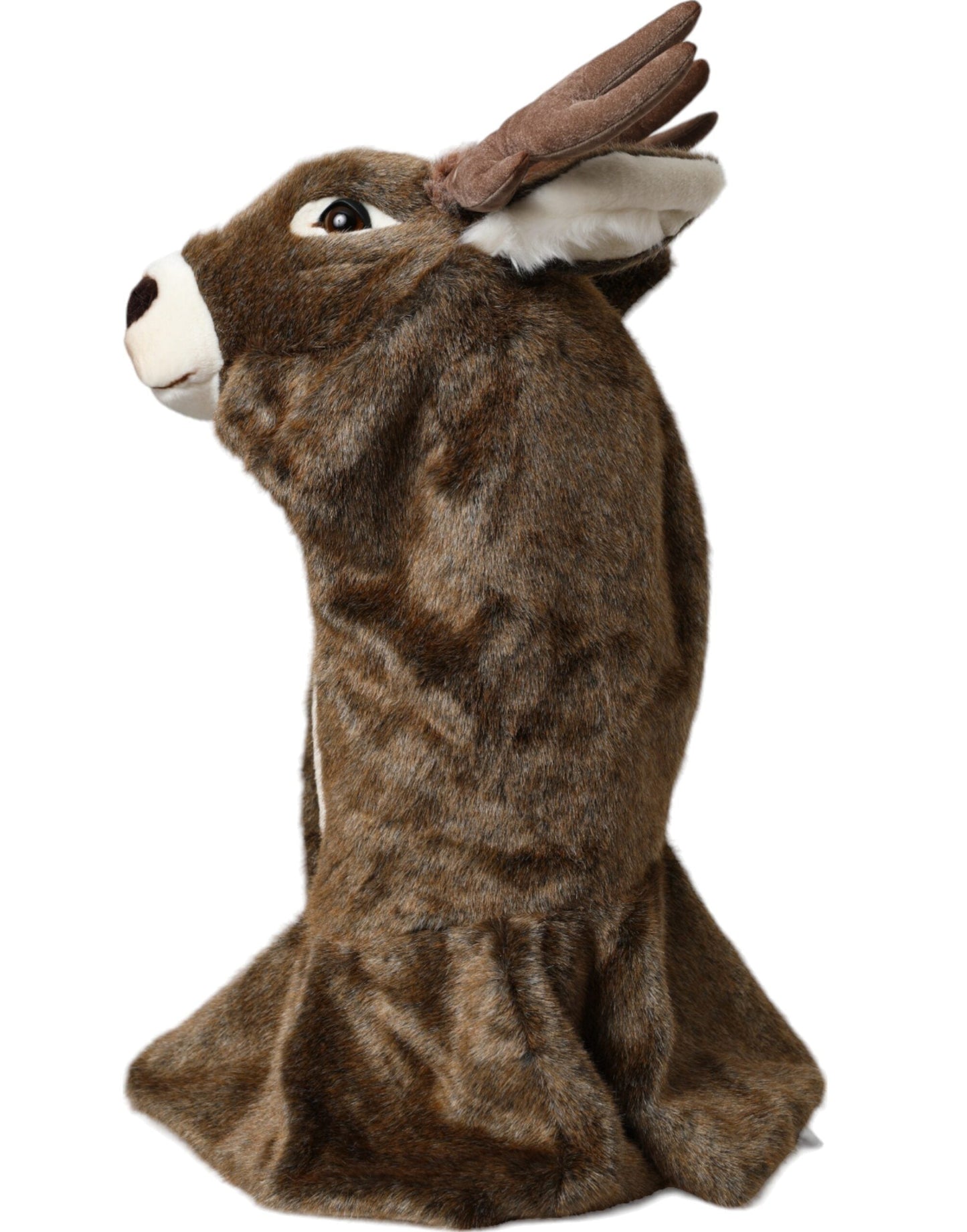 Dolce & Gabbana Brown Deer Faux Fur Whole Head Women's Hat