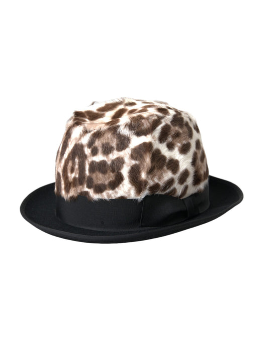 Dolce & Gabbana Multicolor Leopard Women Fedora Women's Hat
