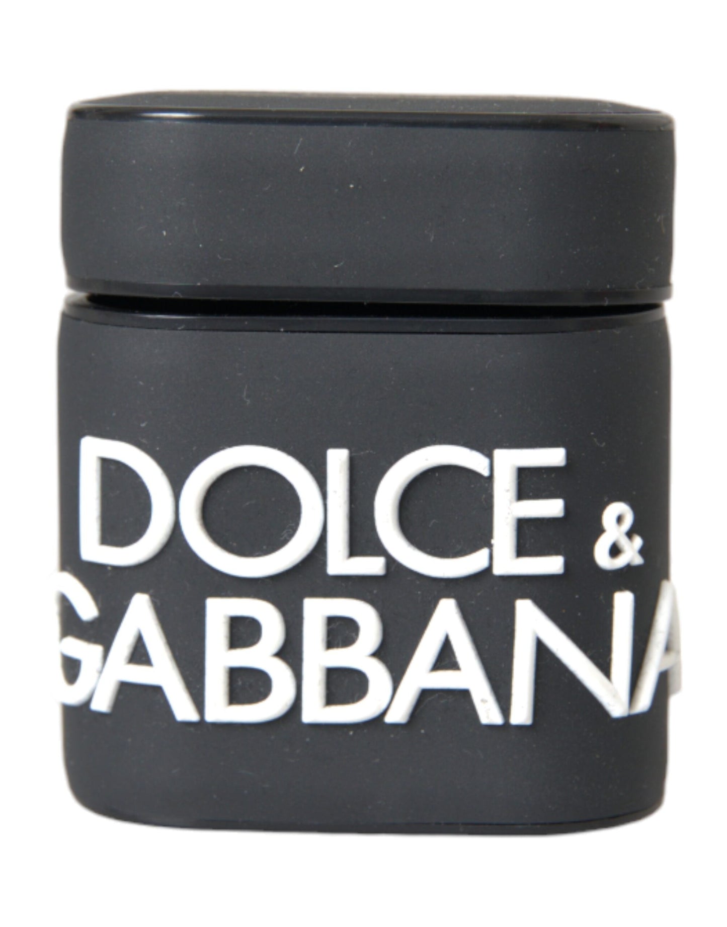 Dolce & Gabbana Black White Silicone Embossed Logo Airpods Women's Case