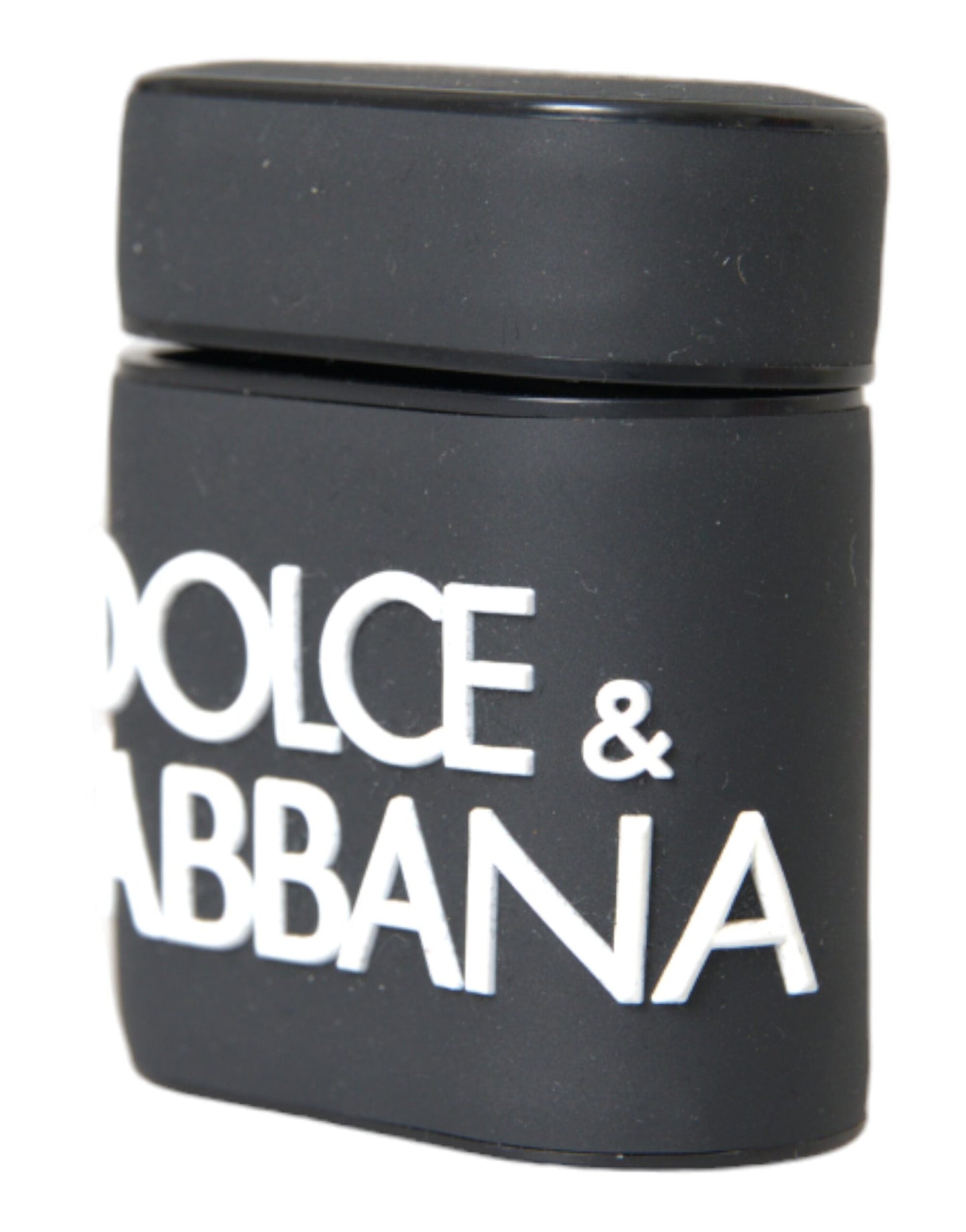 Dolce & Gabbana Black White Silicone Embossed Logo Airpods Women's Case
