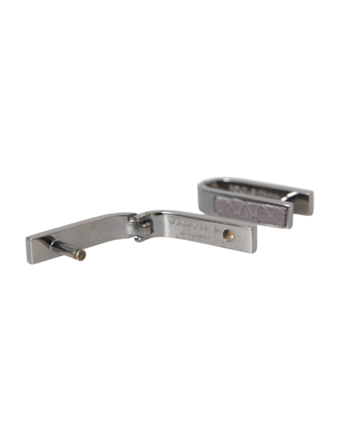 Dolce & Gabbana Silver Plated Metal Brass Pin Men Men's Cufflinks