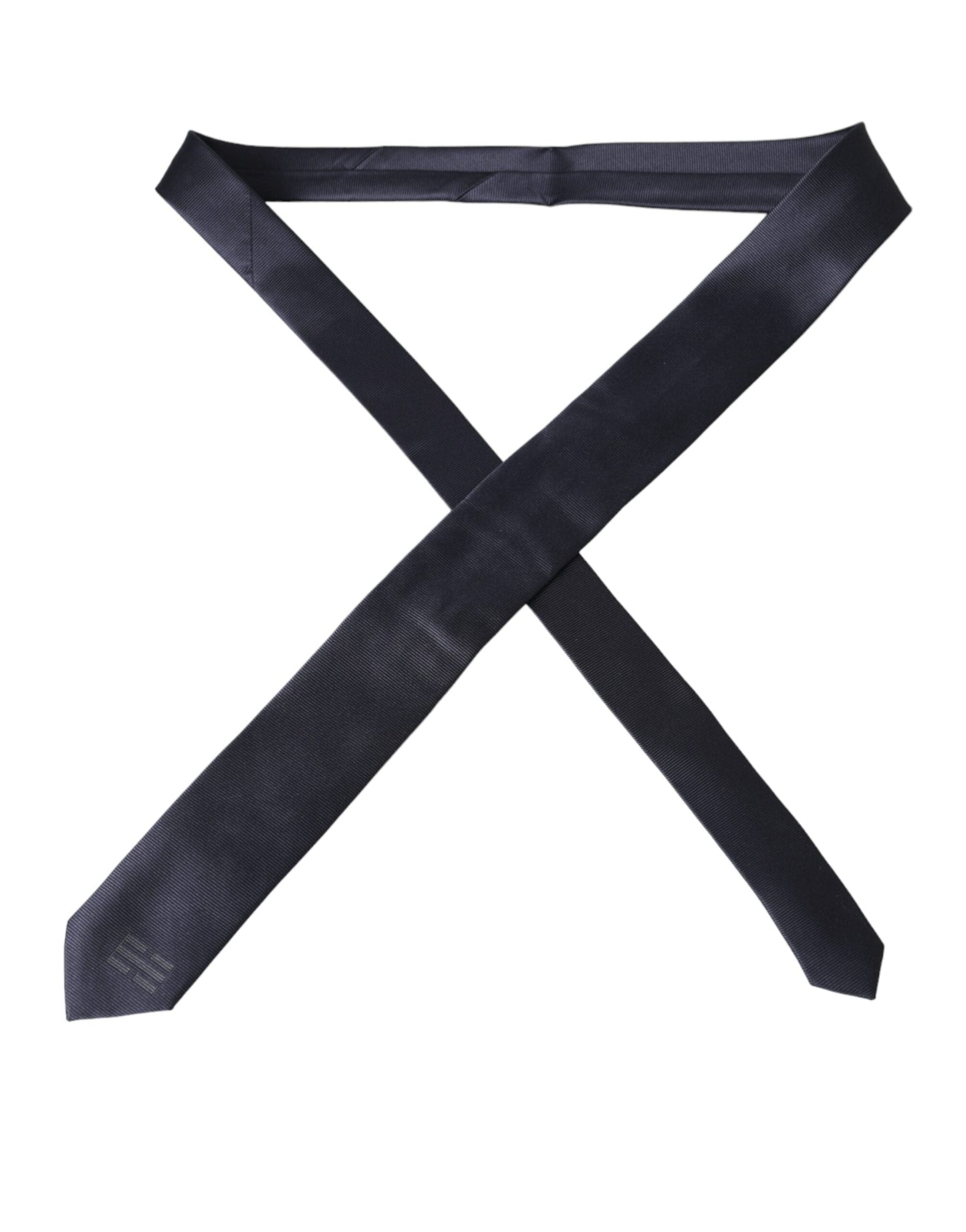 Dolce & Gabbana Blue Solid Silk Adjustable Tie Men's Men