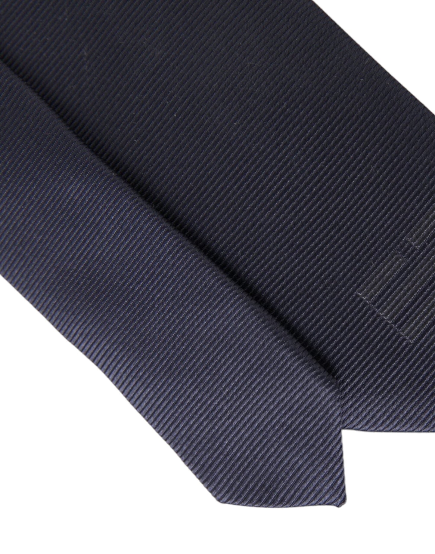 Dolce & Gabbana Blue Solid Silk Adjustable Tie Men's Men
